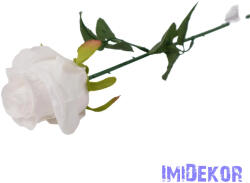  Szálas selyem rózsa 65 cm - Fehér