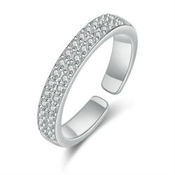  Két kristálysor gyűrű whitegold (állítható méret)