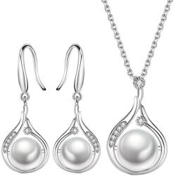  Smoon Elenya gyöngyös ékszer szett whitegold