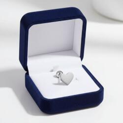  Szívecske nemesacél fülbevaló whitegold