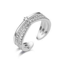  Brooklyn kristályos gyűrű whitegold (állítható méret)