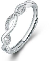  Kristályos fonat gyűrű whitegold (állítható méret)
