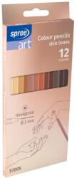 SPREE Set 12 creioane color SPREE nuante PIELE