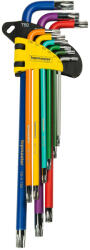 Topmaster Professional Set 9 chei TORX T10-T50 extra lungi COLOR TMP (390174) Cheie imbus