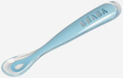 Beaba Lingurita Beaba din Silicon 4 Luni + Blue Set pentru masa bebelusi