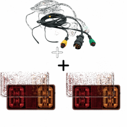 Fristom Pachet iluminare remorca L2295-B , Triple LED + Cablaj 7m, 7 Pini (L2295-B + IIIA-070-055)