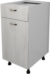 haaus Corp Baza Lecce, 1 Sertar, 1 Usa, Pin Alb/Alb, 40 x 50 x 80 cm (LEC-001-PIN)