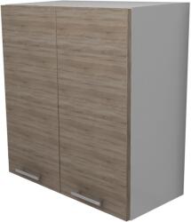 haaus Corp Superior Lecce, 2 Usi, Stejar Sonoma Inchis/Alb, 60 x 30 x 65 cm (LEC-015-SONI)