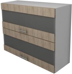 haaus Corp Superior Lecce, 2 Usi, cu sticla, Stejar Sonoma/Alb, 80 x 30 x 65 cm (LEC-017-SNM)