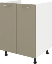 haaus Corp Masca Chiuveta Lecce, 2 Usi, Taupe/Alb, 60 x 50 x 80 cm (LEC-005-TPE)