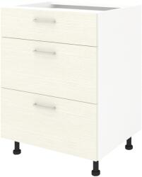 haaus Corp Baza Lecce, 3 Sertare, Larice/Alb, 60 x 50 x 80 cm (LEC-008-LRC)