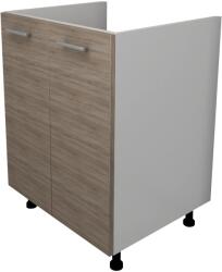 haaus Corp Masca Chiuveta Lecce, 2 Usi, Stejar Sonoma Inchis/Alb, 60 x 50 x 80 cm (LEC-005-SONI)