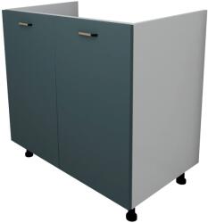 haaus Corp Masca Chiuveta Lecce, 2 Usi, Verde Petrol/Alb, 80 x 50 x 80 cm (LEC-006-VRD)