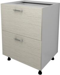 haaus Corp Baza Lecce, 2 Sertare, Lemn Alb/Alb, 60 x 50 x 80 cm (LEC-007-LMN)