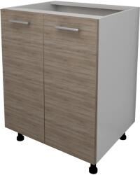 haaus Corp Baza Lecce, 2 Usi, Stejar Sonoma Inchis/Alb, 60 x 50 x 80 cm (LEC-003-SONI)
