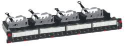 Legrand Patch panel - Cat6A, STP, 24 portos, 1U, árnyékolt, (4x6xRJ45 modulok) gyorscsatlakozók, LCS3 (033772)