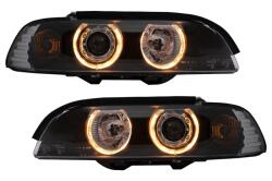 KITT Lightning Faruri Angel Eyes negre pentru BMW Seria 5 E39 1995-2000, set stanga-dreapta (SWB07XB)