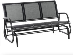 Aosom Kerti pad hintapad 3 személy számára alkalmas fém ülőbútor 151x75x85 cm