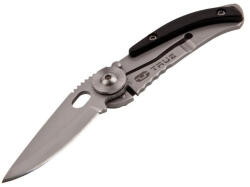 Somogyi Elektronic Kft True Utility Skeletonknife, TU571K, 4 cm rozsdamentes acél penge, eloxált alumínium tok, karabiner rögzítési pont, jobb és balkezes (TU571K)