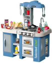  Bucatarie pentru copii WePro Store, circuit de apa real, cuptor si plita, sunete si lumini, accesorizata complet, 67 piese, Albastra, 3 ani + (DF-86) Bucatarie copii
