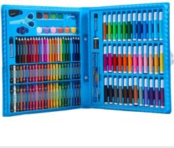  Set de pictura si desen pentru copii WePro Store, 150 piese, carioci, creioane colorate, pasteluri de ulei, acuarele (Df-2)