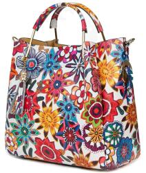 myOwn Geanta dama din piele naturala Fabiana cu model floral FF5 (fabianaff5)