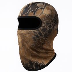 FIXATO Cagula Camuflaj FIXATO, Unisex, Protectie UV, Material elastic, respirabil, Marime universala, Earth Brown (cagula-camuflaj-earth-brown)