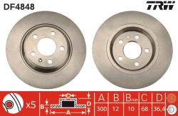 TRW Discuri de frana punte spate TRW Audi A4 B8 DF4848 (DF4848)