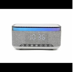 Denver Electronics ENT Denver CRQ-225 Rádiós ébresztőóra Bluetooth funkcióval és vezeték nélküli töltéssel - Szürke (CRQ-225) - wincity