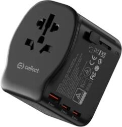 Cellect Adaptor 20W, universal și împământat, Negru (CEL-TRAADAPT-20W-BK)