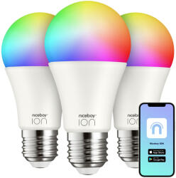 Niceboy ION SmartBulb RGB E27 Intelligens izzó Wi-Fi 9 W (SC-E27-9W-triple-pack)
