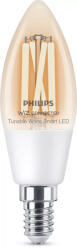 Philips Filament Candle, átlátszó, 4, 9 W (40 W-tal egyenértékű), C35, E14 (929003017621)