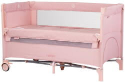 Chipolino Patut Pliabil Chipolino Relax cu Laterala Culisanta Pink Marshmallow (KOSIRE255PM)