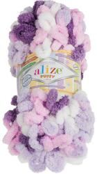 VLNIKA Bellatex fonal Puffy color 100 g - 6305 fehér, rózsaszín, lila (13188)