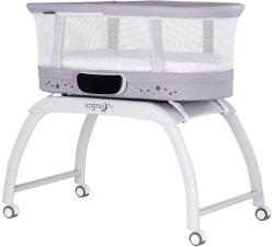 Chipolino Patut cu Leganare Chipolino Sogno 2 in 1 Cantar Integrat 0 - 6 Luni Gri (KOSSG02501GR)