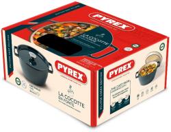 Pyrex öntöttvas lábas fedővel, 24 cm, 4 l, sötétzöld (SC2AC24/8041)