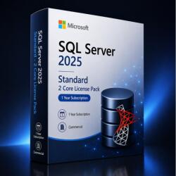 Microsoft SQL Server 2025 Standard - 2 Core License Pack, Commercial, 1 Year (DG7GMGF0VNH2:0003)