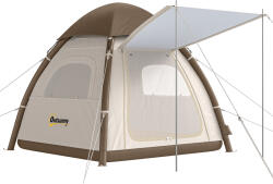 Outsunny Cort gonflabil 3 persoane Montare rapidă Cort camping outdoor cu pompă Ferestre cu plasă Acoperiș detașabil | Aosom Romania (A20-585V00CW) Cort