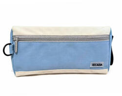 ECADA Penar etui cu 1 fermoar Ecada 78412, Albastru deschis/Crem (78412) Penar