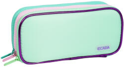ECADA Penar etui cu 3 fermoare Ecada 78406T, Turcoaz cu detalii contrastante (78406T) Penar
