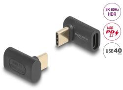Delock USB 40 Gbps Type-C male > female átalakító, 90 fokos (60246)