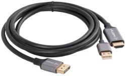 Lanberg HDMI 2.0 DisplayPort 1.2/1.2a Átalakító Fekete 1.8m CA-HDDP-20CU-0018-BK (CA-HDDP-20CU-0018-BK)
