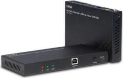Lindy Extender KVM, Lindy, Metal, Negru, HDMI 4K60 Cat. 6 IR & RS-232, 100m (38344)