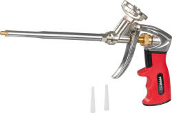 Strend Pro Purhab kinyomópisztoly, Strend Pro JWF-F101A, ezüst/piros/fekete, 190 mm, alumínium test, krómozott bevonat, rozsdamentes acél fúvóka, kézi (TC2161862)