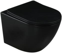 INVENA TAVRO WC csésze, QFS soft-close ülőkével, matt fekete CE-71-005-Y (CE-71-005-Y)