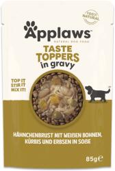 Applaws 24x85g Applaws Taste Toppers szószban Csirke, borsó, tök & fehér bab nedves macskatáp