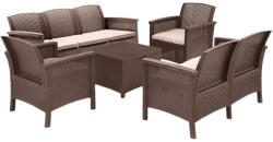 Leziter Venus II 7 locuri set de mobilier de grădină maro (LBIV2GAR-BAR_LBIV2K-BAR_LBIV3K-BAR)