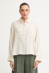 Benetton cămașă safari pentru femei, din in PPY2-KDD0CI_80X (5BMLDQ0DA)