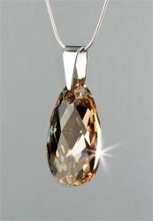 Art Crystella Nyaklánc, esőcsepp formájú, pezsgő színű SWAROVSKI® kristállyal, 16mm, ART CRYSTELLA® (RSWL009)