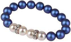 Art Crystella Karkötő, sötétkék-fehér SWAROVSKI® gyöngyből, fehér rondella kristállyal, 10mm, ART CRYSTELLA® M (RSWK0123) - webpapir